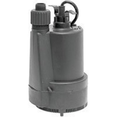 Superior Pump SUPERIOR PUMP 91330 Submersible Utility Pump, 120 V, 4.1 A, 1-1/4 in Outlet, 40 gpm 91330